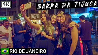 Barra da Tijuca Nightlife 🇧🇷 Rio de Janeiro Brazil  Olegário Maciel Ave 【4K】2021 [upl. by Constantina713]