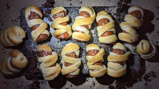 Mumien Würstchen  Halloween Partysnack  Fingerfood  Moriis Kitchen [upl. by Kerry]