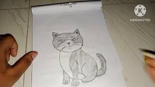 drawing a cat [upl. by Ahsiekel]