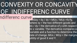 Convexity or Concavity of Indifference curve [upl. by Amena]