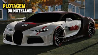 PLOTAGEM PARA BUGATTI CHIRON DA NUTELLA CAR PARKING [upl. by Klingel]