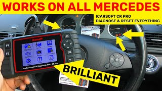 iCarsoft CR PRO Fixing Mercedes Check Engine ABS amp SRS Airbag Light WORKS ON ALL MERCEDES [upl. by Rainwater936]