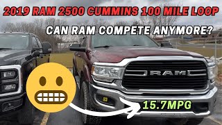 2019 Ram 2500 Cummins highway MPG loop with a regen not impressed 2023 F350 HO diesel destroys it [upl. by Hewe307]