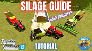 GUIDE TO MAKING SILAGE  Farming Simulator 22 [upl. by Nylessoj984]