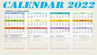 Calendar 2022 with HolidaysCalendar 2020 Indian Festival with Holidays 2022 Compedu Knowledge [upl. by Yuu]