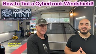 How to tint a Cybertruck front Windshield [upl. by Arykahs276]