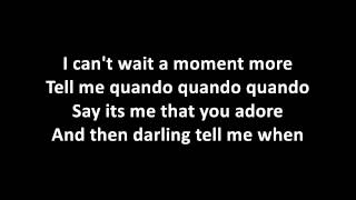 Michael Buble feat Nelly Furtado  Quando Quando Quando lyrics on screen [upl. by Undine]