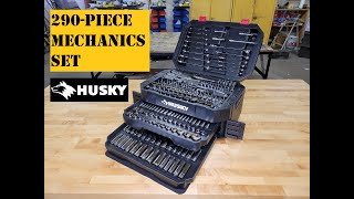 Husky Mechanics Tool Set 290Piece Detailed Review From Home Depot [upl. by Drandell684]