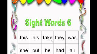 Sight Words 6 Sight Words Bingo Games [upl. by Knowles638]