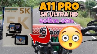 A11 PRO ACTION CAM 5K WIFI ULTRA HD  VIDEO CAMERA QUALITY  FULL REVIEW [upl. by Palla]