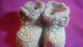 Как связать простые пинеткиботиночки крючкомHow to tie a simple crochet bootiesshoes Часть 1 [upl. by Isaac]