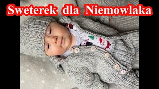 moda SWETEREK NA DRUTACH DLA NIEMOWLAKA DZIECKA ZRÓB SAM ROZPINANY CIEPŁY KROK PO KROKU 🧡💥 Nr11 [upl. by Naejamron256]