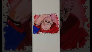 Drawing Ryomen Sukuna ❤ Stained Art 🎨  from Jujutsu Kaisen art ryomensukuna jujutsukaisen [upl. by Friend]