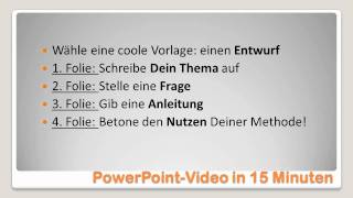 Video Marketing mit PowerPoint 2010 Präsentation erstellen 312 Modell Video in deutsch [upl. by Lawrenson]