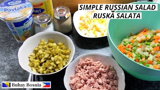 Moj recept za rusku salatu  Ruska Salata  Easy and simple Russian salad my own version [upl. by Cacka]