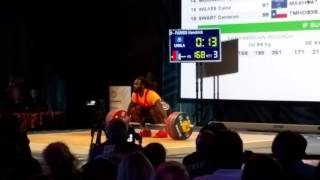 Kendrick Farris 94 kg 168 kg Snatch PR [upl. by Novyart]