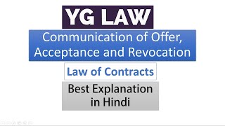 Communication  Law of Contracts  In Hindi [upl. by Relda]