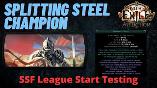 Splitting Steel Champion SSF League Start Testing  PoE 323 amp 324  PoB amp Transition to Trade Soon [upl. by Rurik]