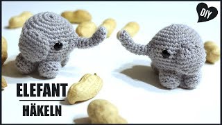 Elefant häkeln  Tiere Häkelanleitung  Amigurumi DIY by Pfirsichteufel [upl. by Odlaniger]