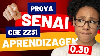 SENAI APRENDIZAGEM INDUSTRIAL CGE 2231 MATEMÁTICA QUESTAO 30 e 31 [upl. by Melanie276]