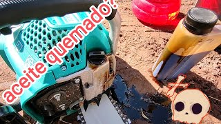 Usando aceite quemado para motosierra [upl. by Joo670]