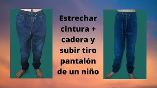 SUBIR TIRO Y ESTRECHAR CINTURA  CADERA DE UN PANTALÓN [upl. by Al]