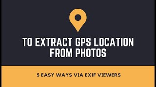 How to get GPS coordinates from a photo via EXIF data [upl. by Kalmick]