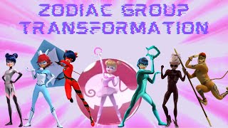 Zodiac Group Transformation  Miraculous Ladybug [upl. by Rodgers]