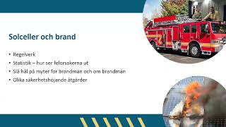 Webinarium Solceller batterier och brand  Operativ metodik statistik och säkerhetshöjande system [upl. by Ailemrac]