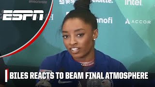 Simone Biles criticizes weird and awkward atmosphere for missing beam medal [upl. by Antrim]