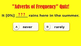 quotAdverbs of Frequencyquot Quiz English Grammar Quiz Learn and improve grammar [upl. by Aynahs]