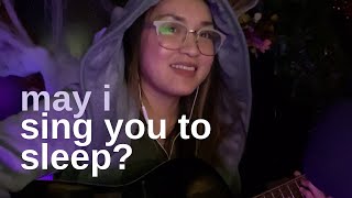 Softly singing you to sleep with one strum guitar ASMR [upl. by Letnohs]