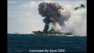 Naval Attacks on Enemy Installations Kamikaze Attacks Colorized [upl. by Enomaj]