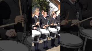 Gordonstoun drumcorps Fanfare drumming display at the 2024 braemargathering in Scotland shorts [upl. by Allegna]