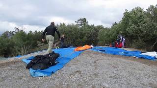 Varigotti SV paragliding decollo Vittorio Trieste e mascotte 29 GEN 2018 [upl. by Ainirtac]