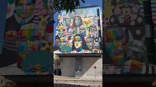 🌈🌈🌈 by Okuda San Miguel  Fuenlabrada Spain streetart graffiti mural shorts [upl. by Jareb]