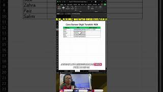 Cara Sensor Angka Nomor NIK atau HP di Excel tutorialexcel excel exceltips belajarexcelpemula [upl. by Eimmot876]
