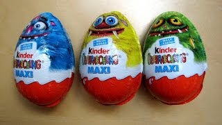 Kinder Monster Maxi Surprise Eggs [upl. by Martell]