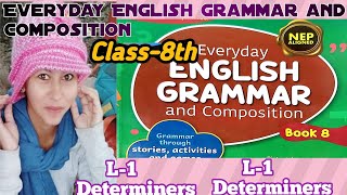 Class8th Lesson1 Determiners Everyday English grammar solution new nep everyday solution v [upl. by Anairam]