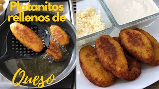 PLÁTANOS RELLENOS DE QUESO ⎪PLÁTANOS FRITOS ⎪POSTRES CON IXCHEL [upl. by Landry]