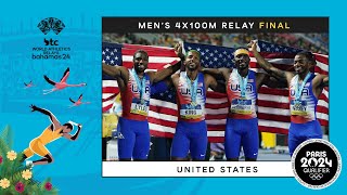 Noah Lyles delivers for USA in the 4x100m  World Athletics Relays Bahamas 24 [upl. by Aimek]