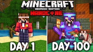 I Survived 100 Days in Minecraft Bedrock Hardcore [upl. by Etsirhc970]