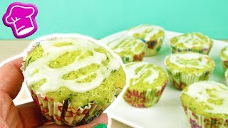 Backen mit Zucchini 💚 leckere Zucchini Zitronen Muffins Backen  Sommer Muffins [upl. by Ajna530]