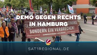 „Rechtsextremismus stoppen Demokratie verteidigen wählen gehen“ Demonstration in Hamburg [upl. by Kaye]