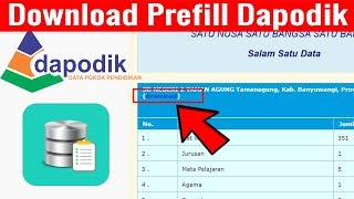 Cara Download Prefill Aplikasi Dapodik Terbaru [upl. by Ayaros385]