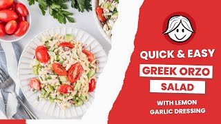 How to Make Greek Orzo Salad With Lemon Garlic Dressing [upl. by Bekha]