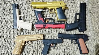 Pistol mainan desert eaglehk usp glock 19 colt 1911 shell ejection water gelltoy guns [upl. by Haimes]