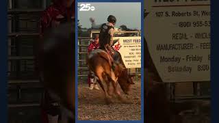 Local Lane Nobels Rides the Bull at Bullfest in West Texas [upl. by Nesilla305]