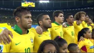 30072013ConfederationsCup2013BrazilvsSpainFinalNationalAnthem [upl. by Leribag738]