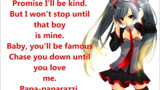 Nightcore  Paparazzi Lyrics [upl. by Ecydnac]